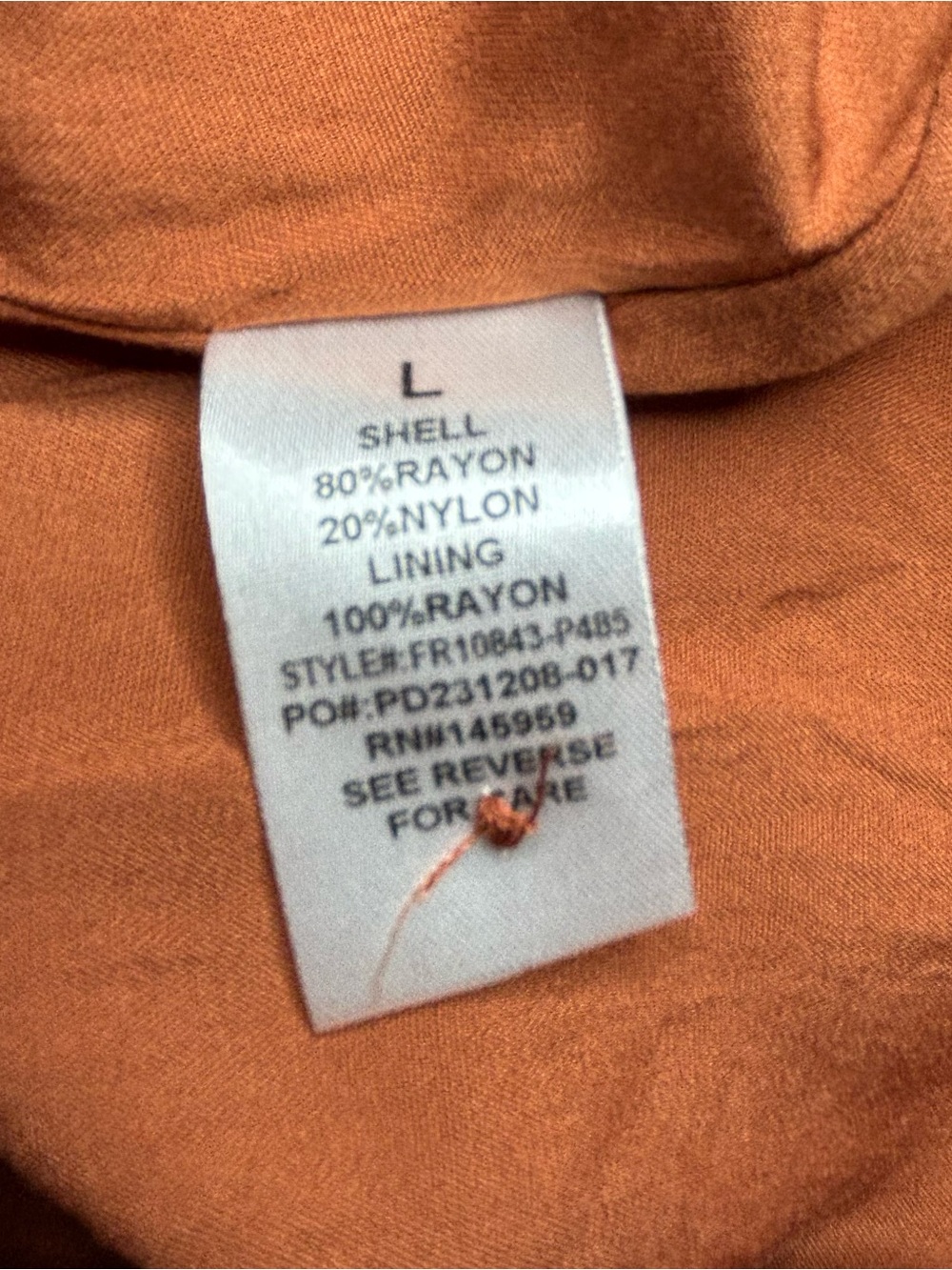 Dress Forum Rust Belted Romper Boho Button Front NWT Size Large - Picture 9 of 13